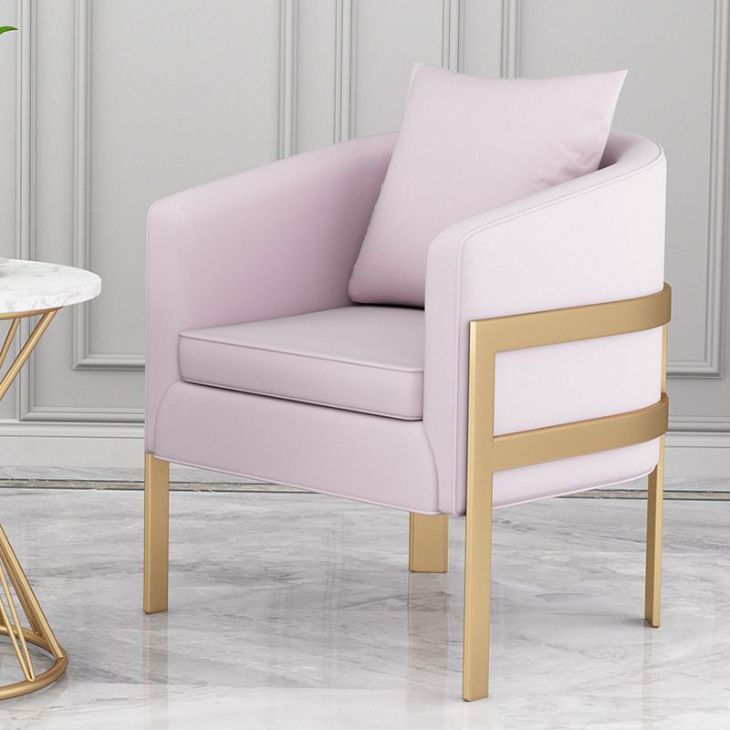 23.62" Wide Velvet Barrel Chair Arms Included Chair for Living Room