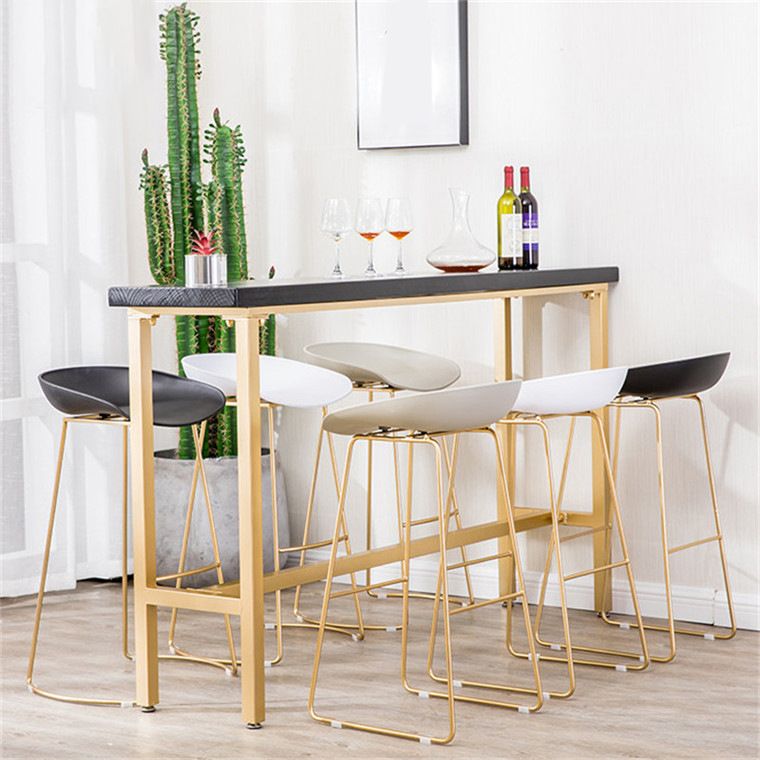 1/4/7 Pieces Bar Stool and Table Set Rectangular Pub Dining Set