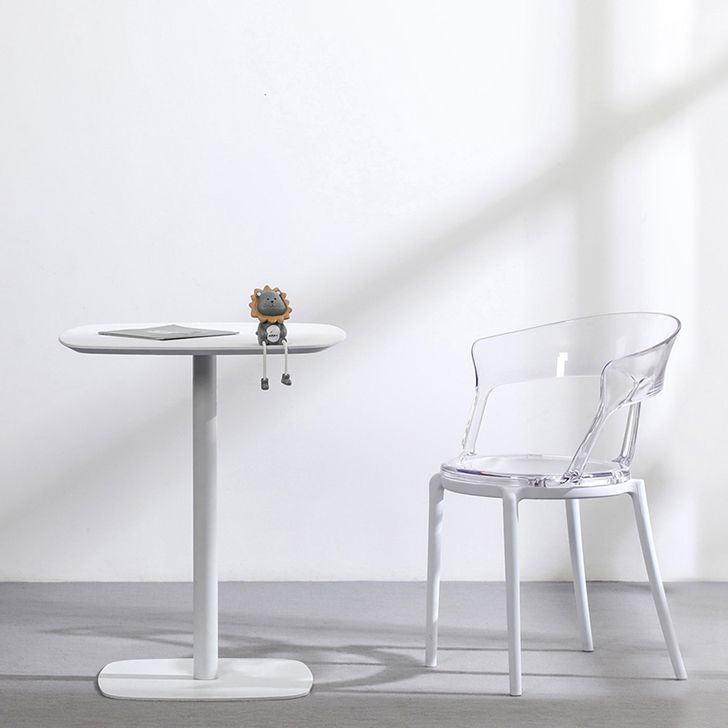 23.6-inch Square Shape Industrial Dining Table Three-Color Fixed Table with Wooden