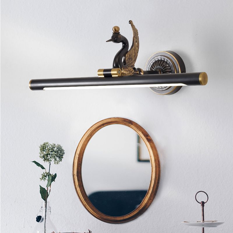 Mid-Century Luxury Style Cylindrical Wall Mounted Vanity Lights Copper 1 Light Vanity Lighting Fixtures for Bathroom