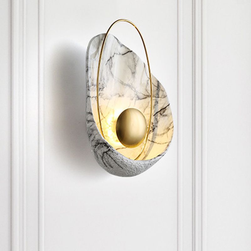 Conchoidal SCONCE LICTE FICTURE Moderne Creative Style Resin 1 Light Sconces