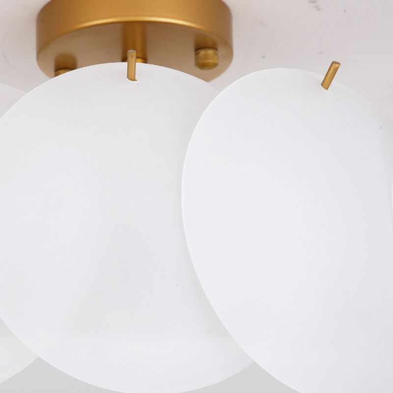 Modern Glass Ceiling Lamp Simple Flush Mount Light Fixture for Bedroom
