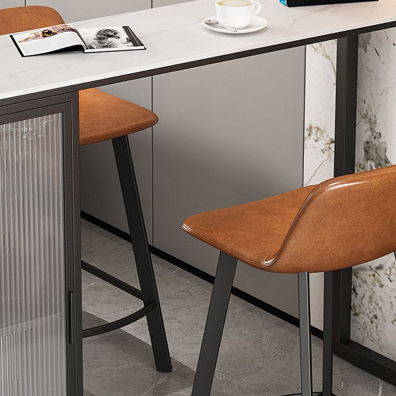 Industrial Style Bar Table Rectangle Stone Bar Dining Bar Table