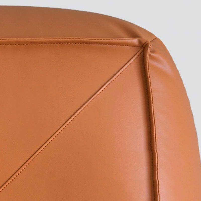 Modern Ottoman PU Leather Upholstered Solid Color Tear Resistant Square Ottoman