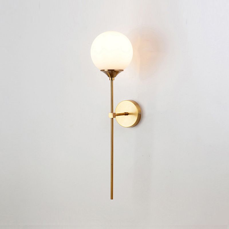 Glass Ball Wall Mounted Lamps Modern Style 1 Light Wall Lighting Fixtures