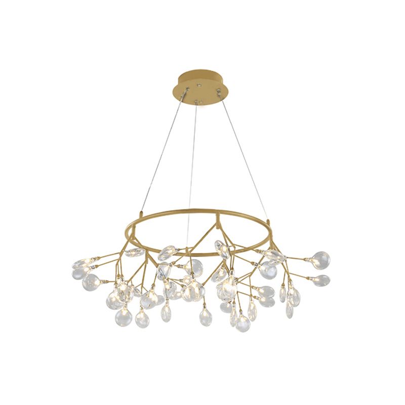 Twig Living Room Pendant Lamp Metallic LED Minimalistic Chandelier Lighting Fixture