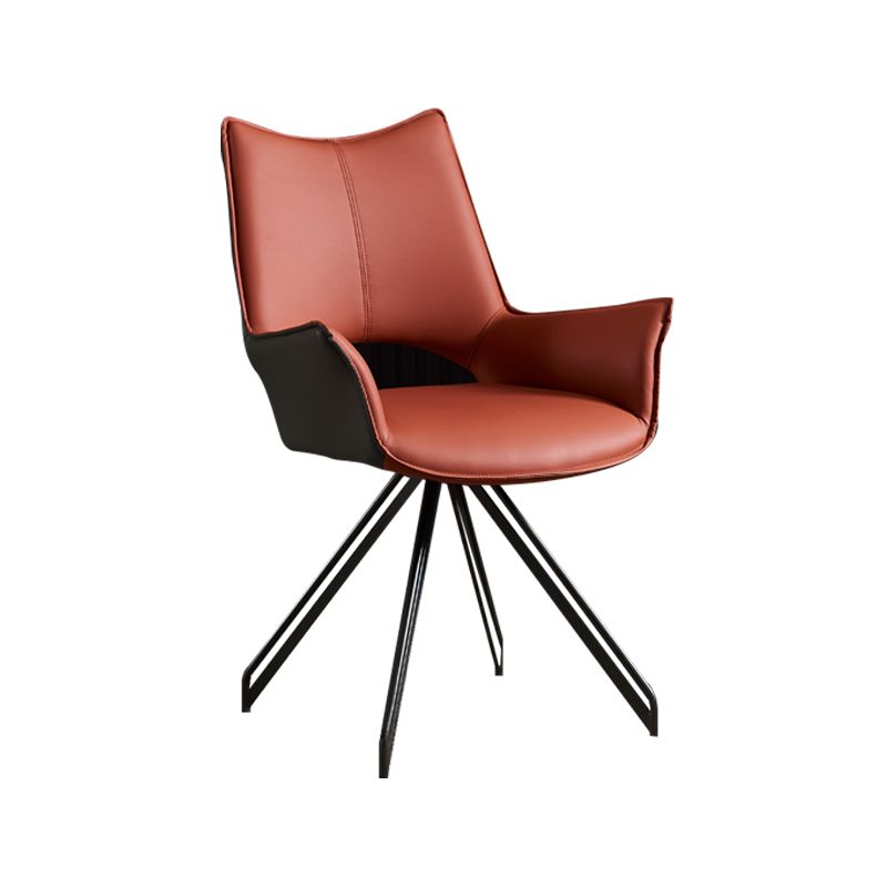 Silla de comedor de metal moderno sillón lateral giratorio para uso en restaurantes