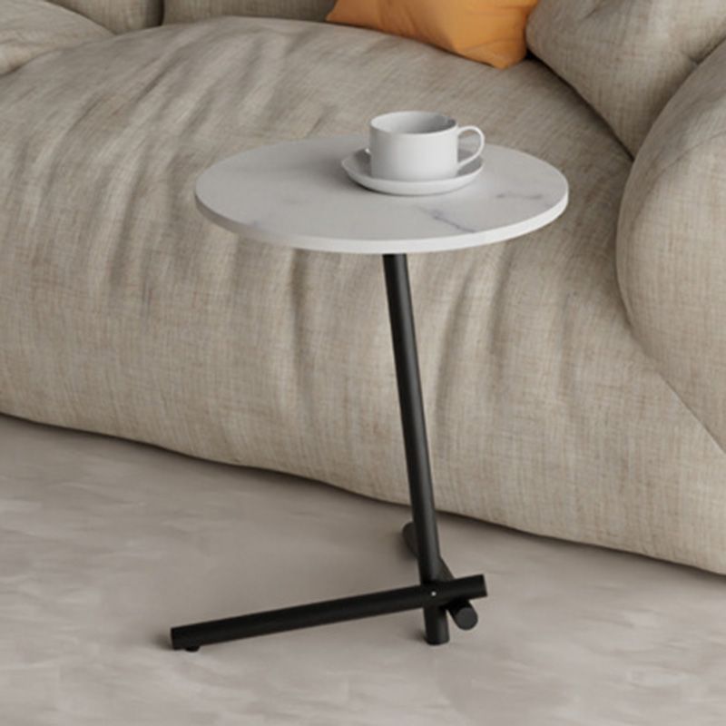 Pedestal Round End Table Minimalist Side End Table for Living Room