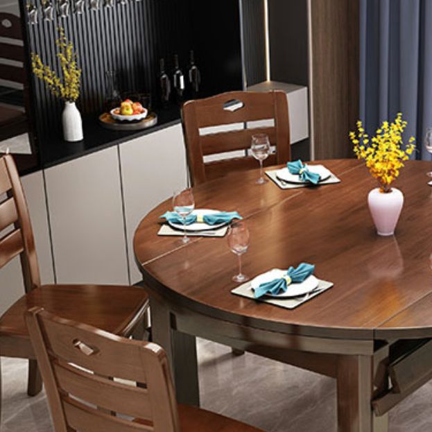 Drop-Leaf Dining Table Contemporary 4 Legs Dining Room Table