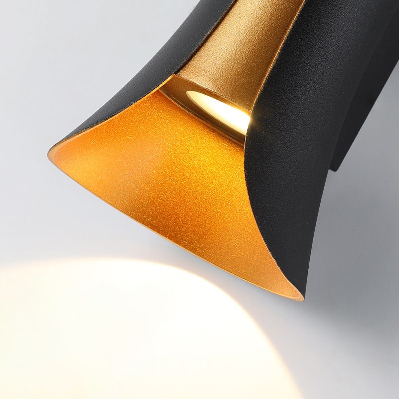 Luces de durazca de metal estilo moderno 2 luces lavadora de pared aplastante