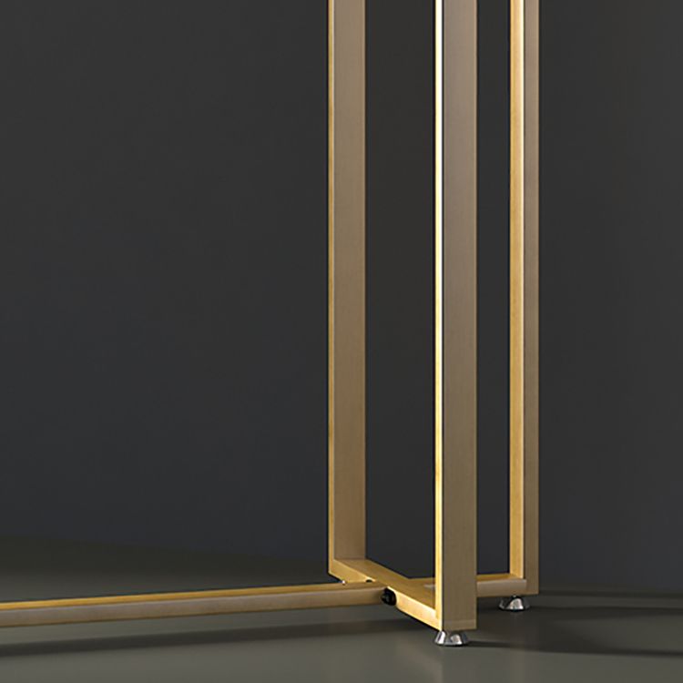 Stone Top Bar Stool Table Glam Style Pub Table with Metal Leg