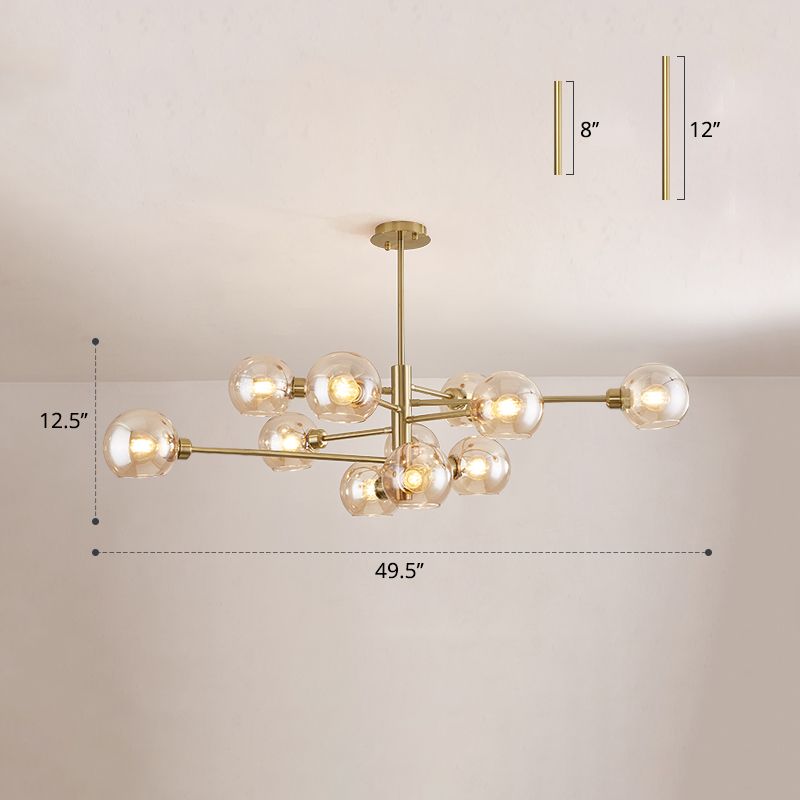 Postmoderne sputnik kroonluchter verlichtingsarmatuur glazen woonkamer hangend plafondlicht
