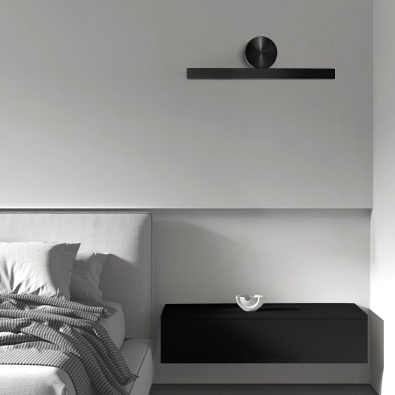 Minimalism Sconce Light Fixture Black Led Wall Light Fixture for Living Room