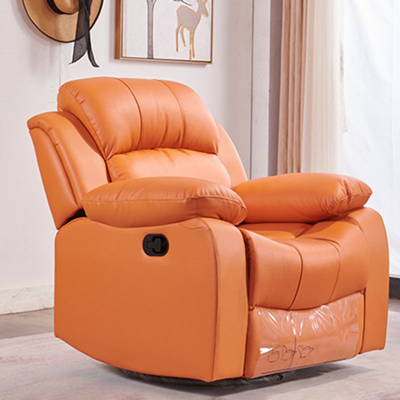 Contemporary Upholstery Chair Faux Leather Standard Recliner with Independent Foot