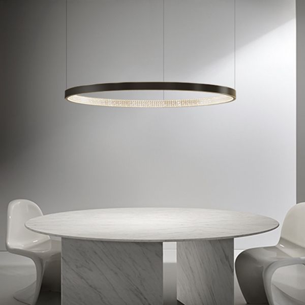 Minimalisme Noordse stijl LED Hangende kroonluchter licht cirkelvormig plafond kroonluchter