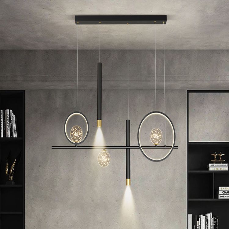 Lampade a sospensione geometrica Modern Kitchen Island Lighting Metal lampadario