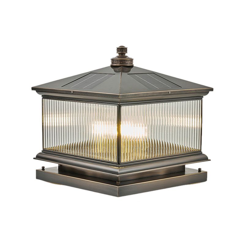 Modern LED Pillar Lamp Simple Solar Lighting Fixture for Garden