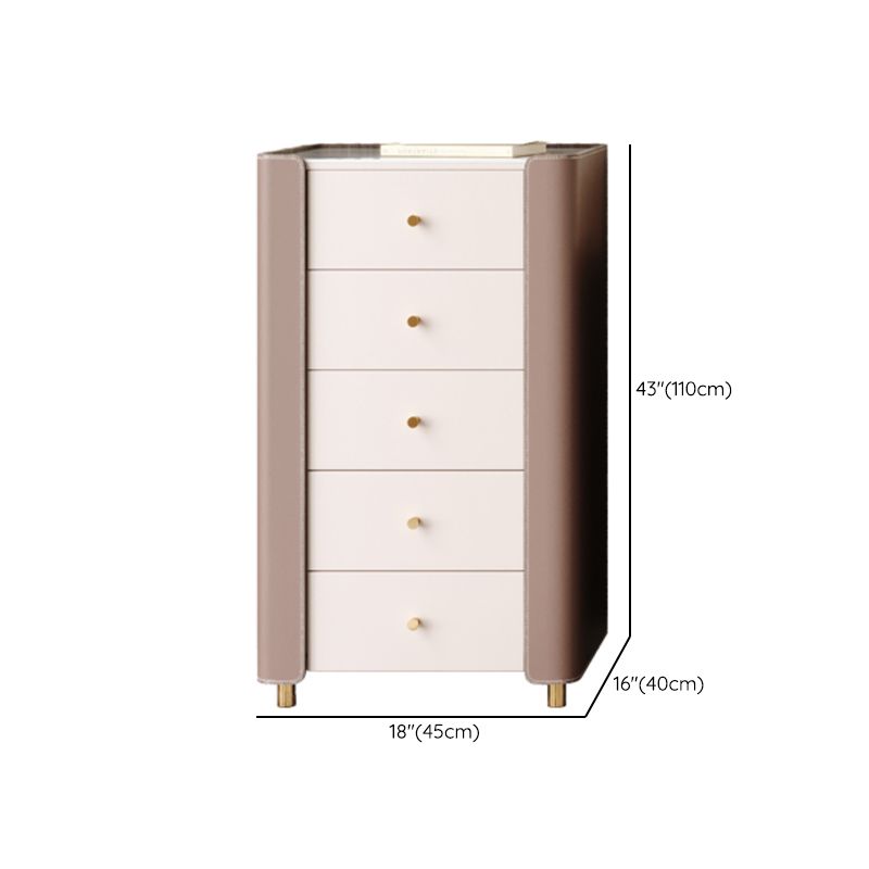 Contemporary Glam Storage Chest Stone Storage Chest Dresser for Bedroom