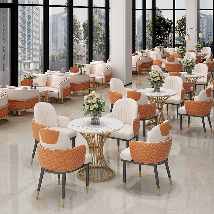 Glam Style Sintered Stone Dining Set 1/2/3/4/5 Pieces Dining Set for Home Use