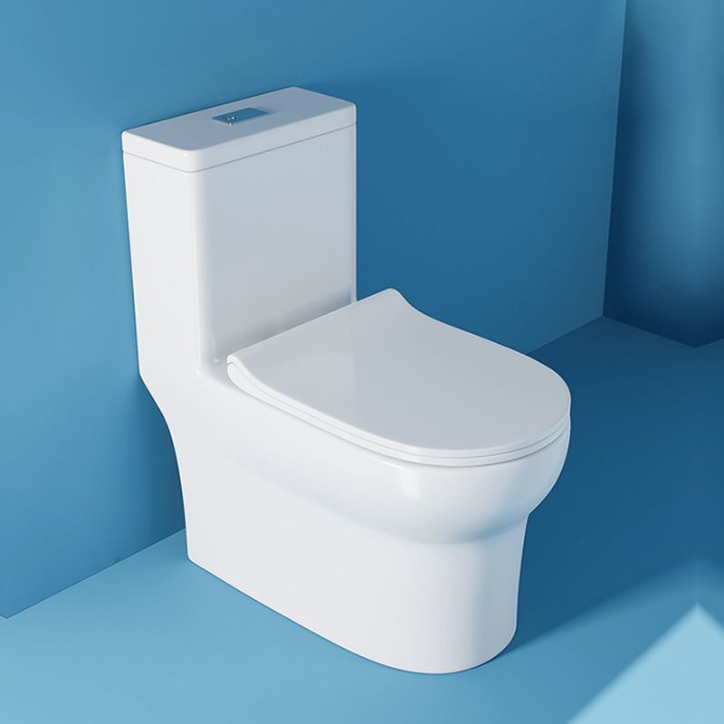 Contemporary One Piece Toilet Floor Mounted White Toilet Bowl for Washroom