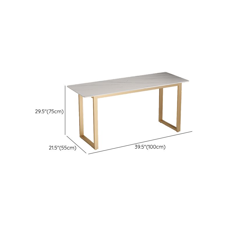 Rectangular Shaped Office Task Desk Stone Writing Desk in Grey