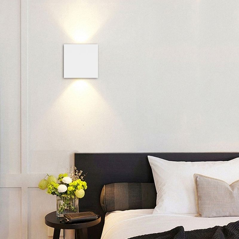 Quadratische Leuchtenleuchte moderne LED -LED -Wandbeleuchtung im Freien