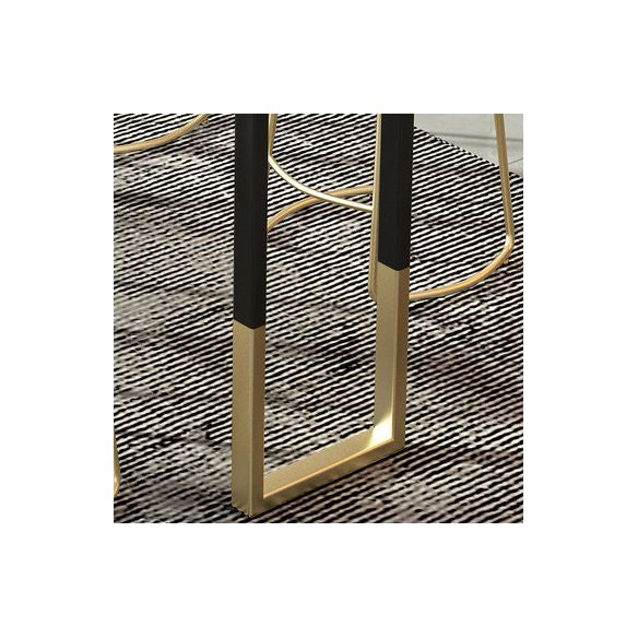 Glam Style Cocktail Bar Table 42-inch Height Wood Top Iron Frame Bar Table