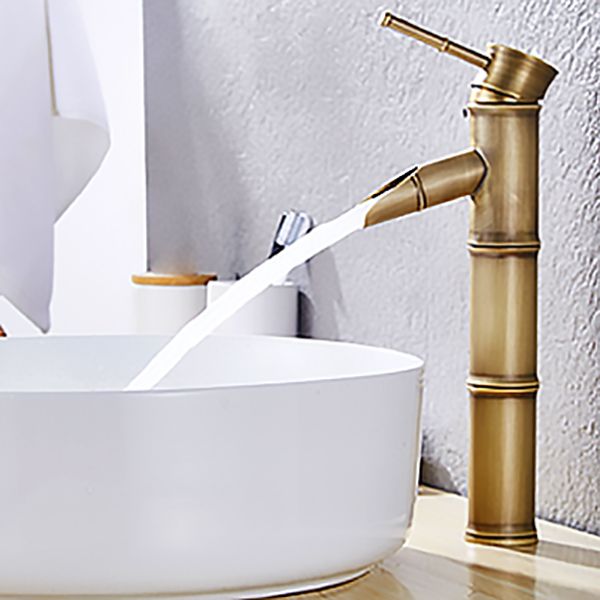 Lever Handle Farmhouse Faucet Circular Low-arc Sink Faucet for Bathroom