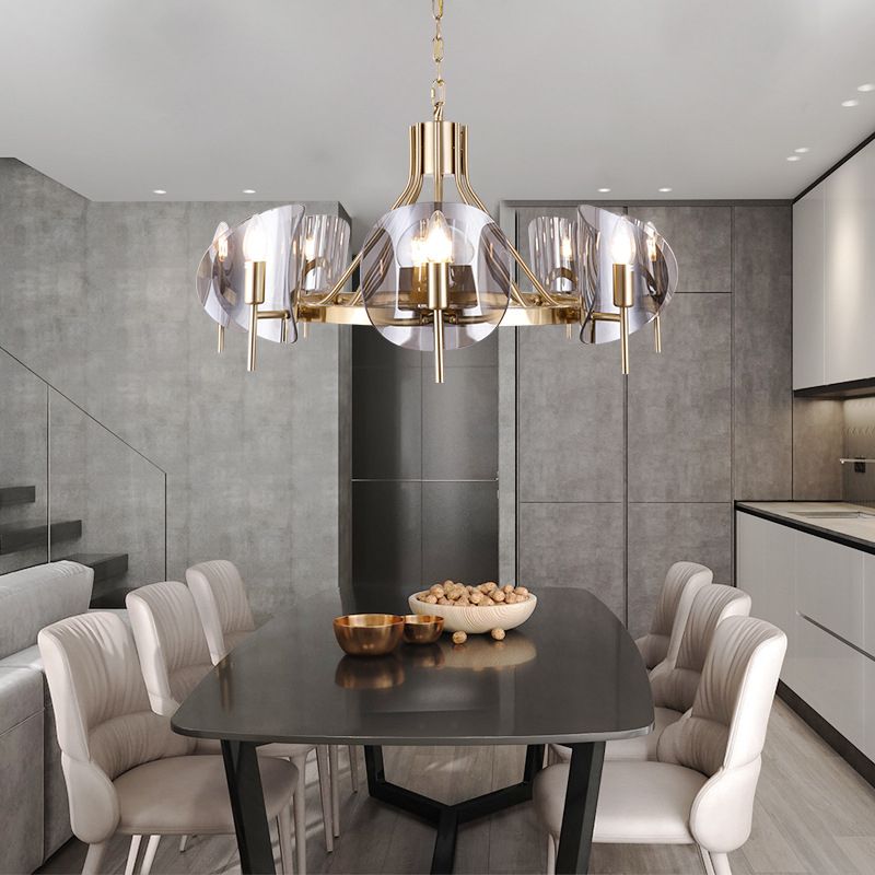 Glass Shade Chandelier Lighting Fixture Modern Chandelier Pendant Light for Sitting Room