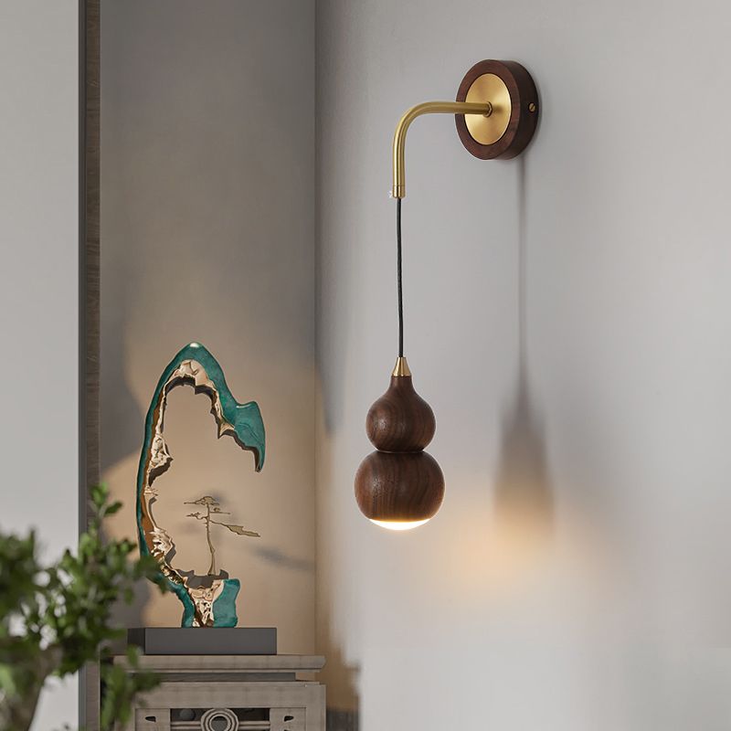 Warm licht muur sconce licht eigentijds modern indoor licht met kalebasvorm