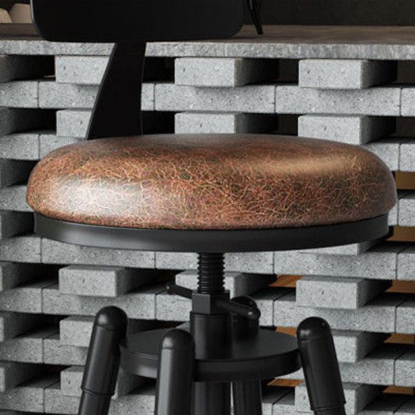 Rotating Barstool Industrial Style 4 Legs Bar Stool for Dining Room