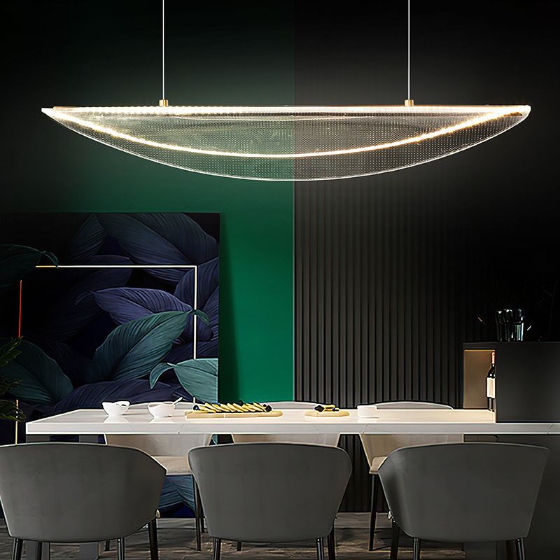 Clear Acrylic LED Pendant Ceiling Modernism Unique Kitchen Island Lighting