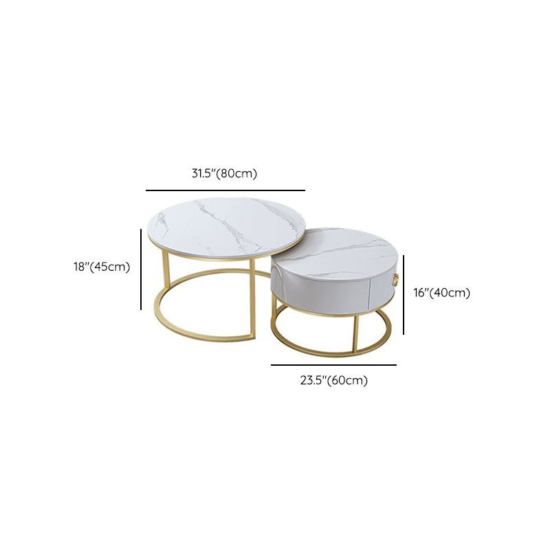 Glam Slate Coffee Table No Distressing Nesting Coffee Table Set