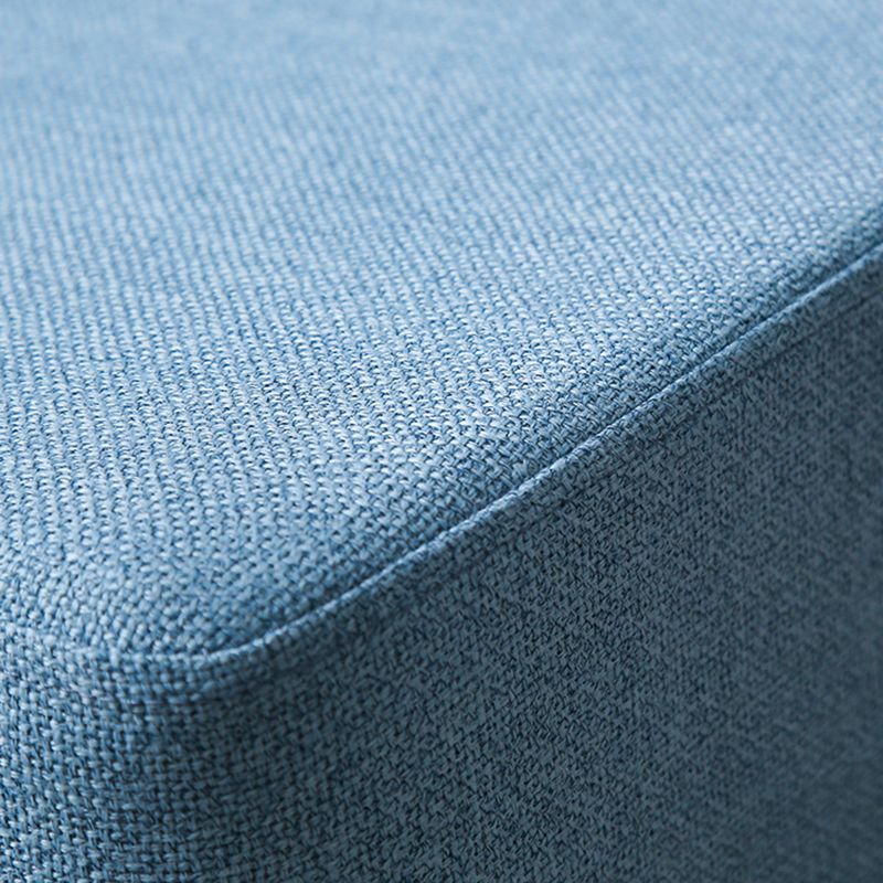 Solid Color Tear Resistant Ottoman Modern Blue Standard for Home Drawing Room