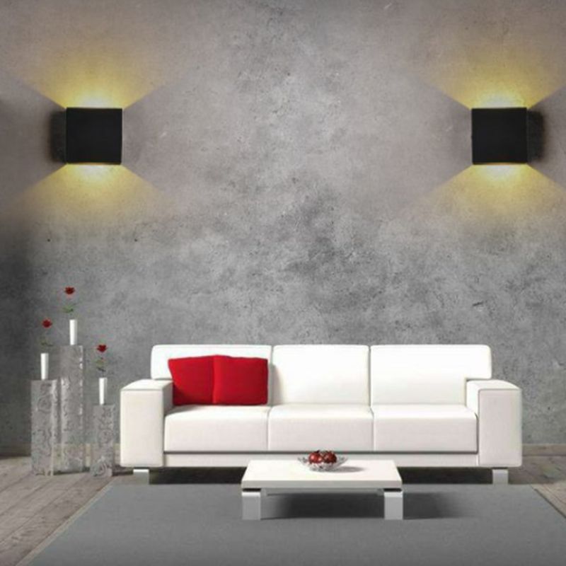Geometric Wall Light Fixture Modern Metal Wall Sconce for Living Room