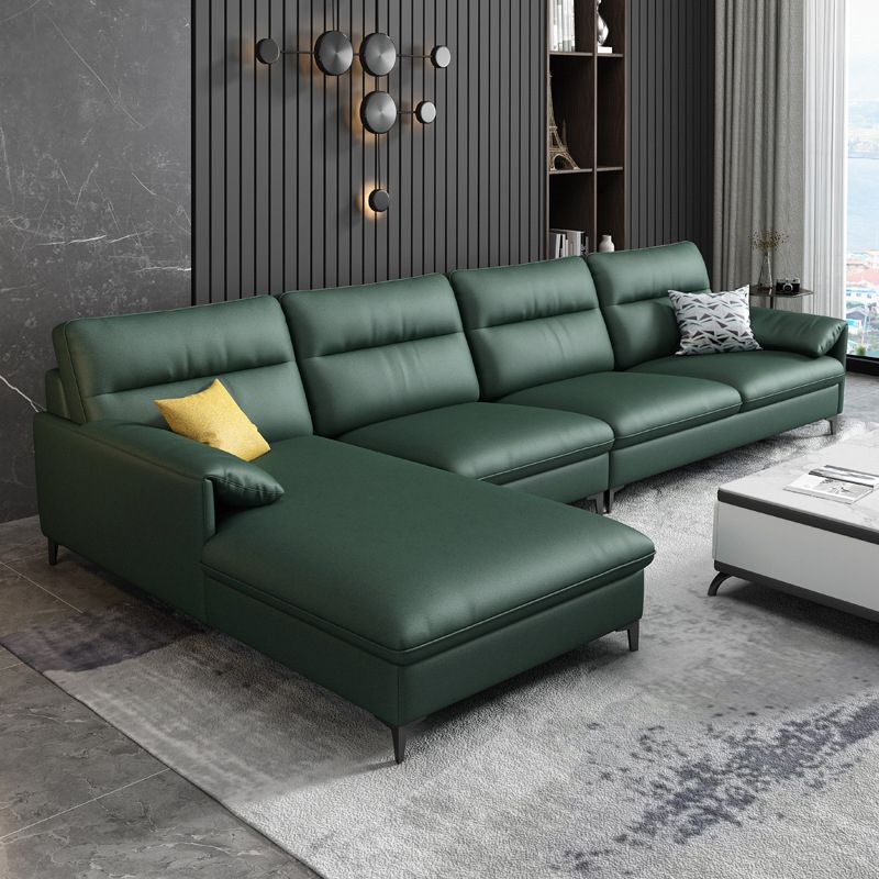 Modern Stain-resistant L-shape Sectional 4-seater Pillow Top Arm Sectional