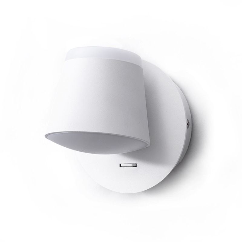 Modern Simplicity LED Wall Lamp Geometric Rotatable Wall Light with Acrylic Shade