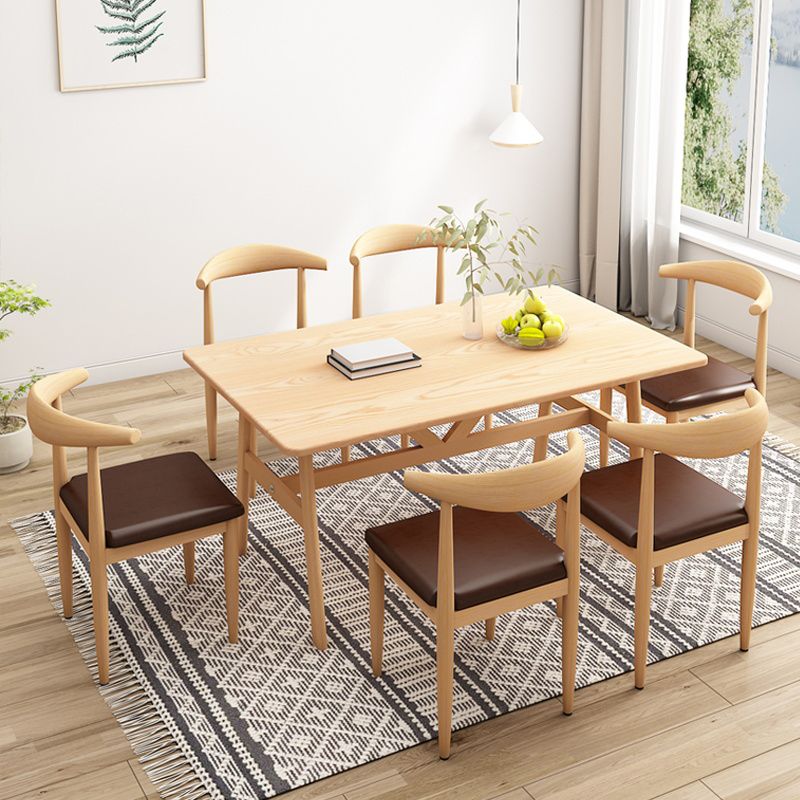 Modern Kitchen Dining Chairs Open Back Dining Chair with Metal Base