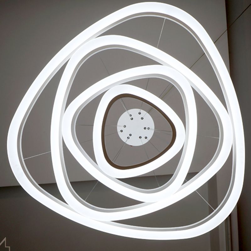 Large Modern Chandelier Multiple Rings Chandelier Light Fixtures Metal Chandelier