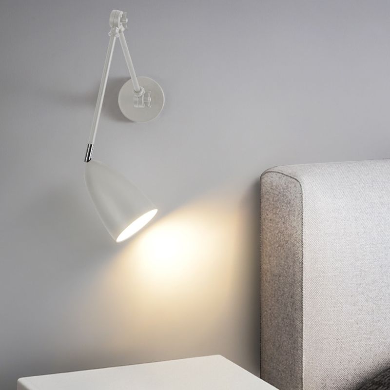 Modern Metal Wall Sconce Minimalist Wall Light Fixture with Adjustable Arm