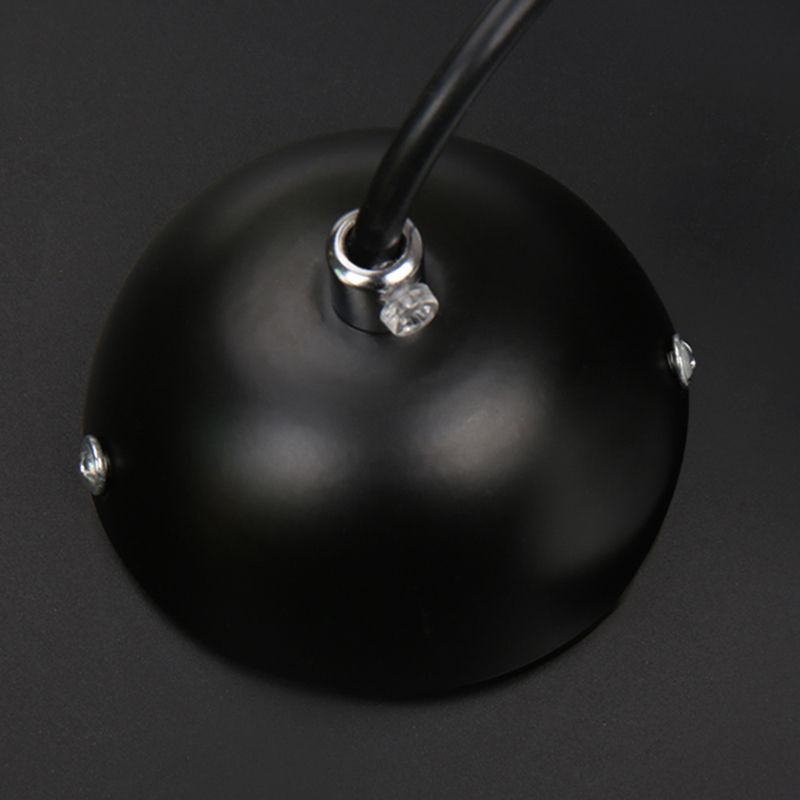 Contemporary Style Cylinder Shape Pendant Lights Metal Hanging Lamps in Black