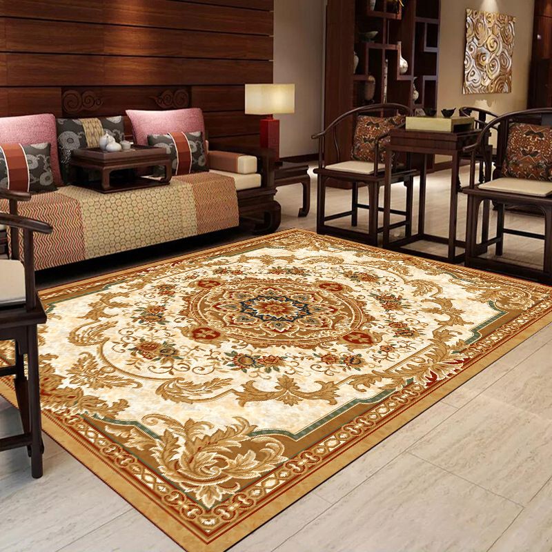 Mehrfarbiger Vintage-Teppich Polypropylen Geometrischer Teppich Anti-Rutsch-Rücken-Waschmaschine für Raum