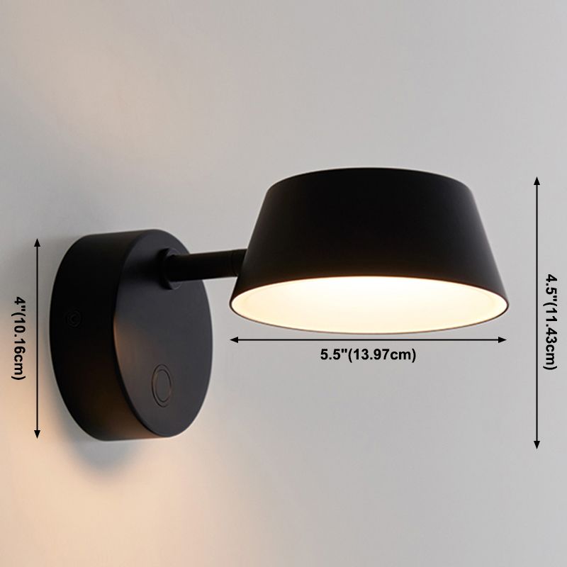 1-Light Modern Circle Reading Wall Lights Metal Wall Mounted Lamps for Bedroom