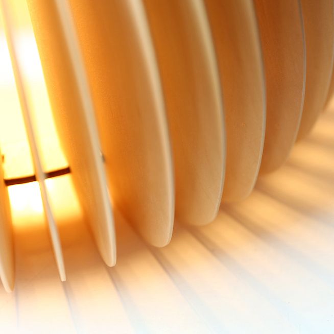 Wood Nordic Modern Pendant Light 1-Light Hanging Ceiling Light for Hallway