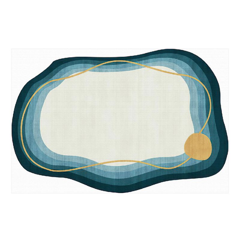 Novelty Ombre Print Rug Simple Polyester Indoor Carpet Pet Friendly Carpet for Living Room