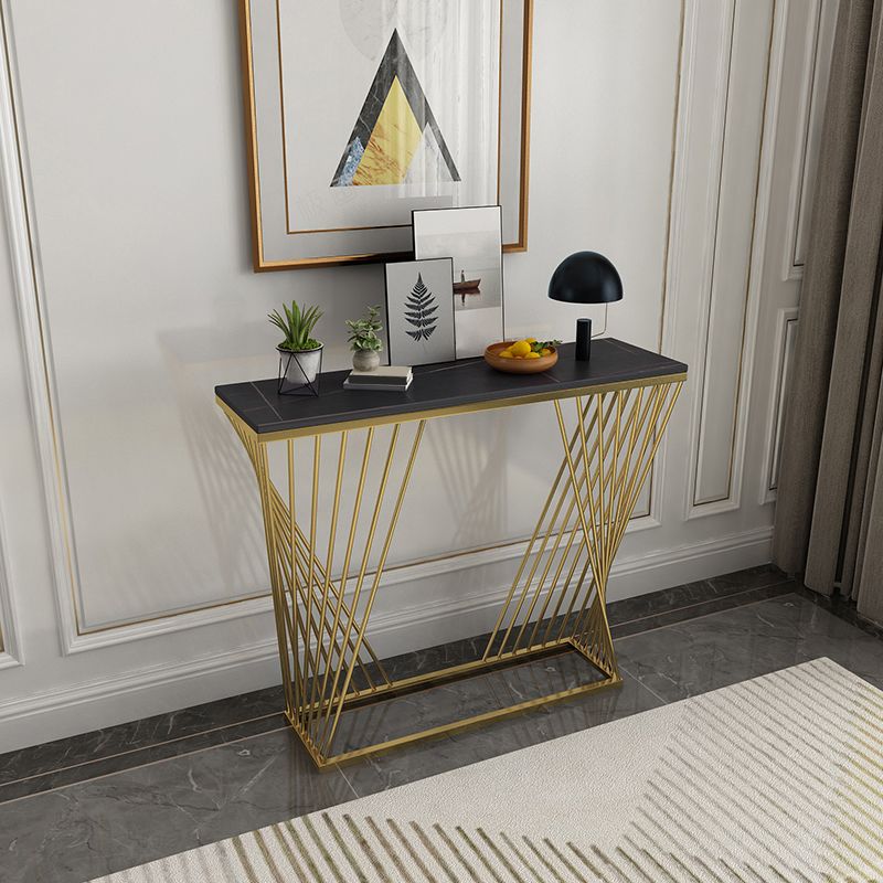 11.81" W Glam Console Accent Table Antique Finish Rectangle Console Sofa Table