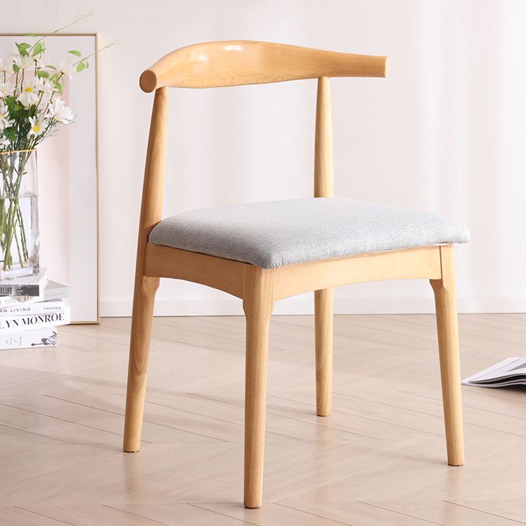 Chaise de salle de maison scandinave ouverte en bois ouvert chaise de salle à manger rembourrée