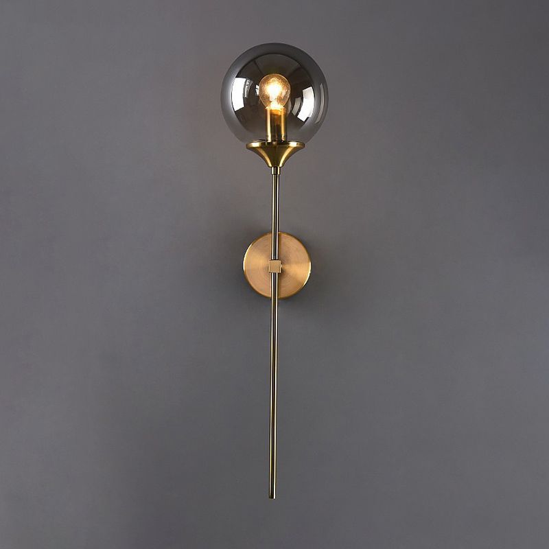 Spherical Wall Sconce Lighting Modern Style Glass 1 Light Wall Mounted Light