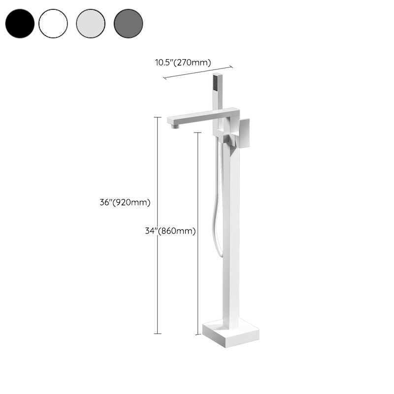 Modern High Arc Bathtub Faucet Metal Single Handle Tub Faucet Trim