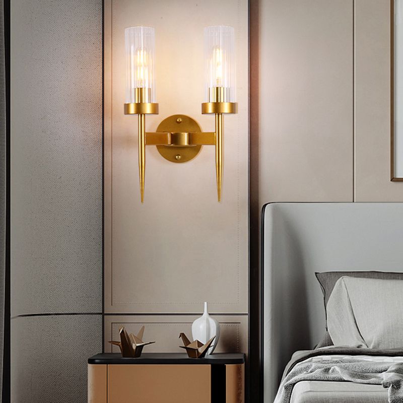 Minimalist Style Wall Sconce Lighting Geometric Glass Shade Wall Lighting Fixtures